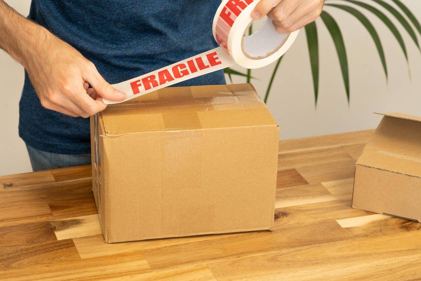 Packaging a product for shipping